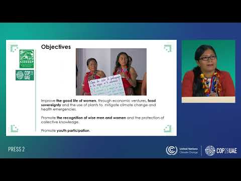 Conferencia de prensa: Aportes de las mujeres indígenas frente a la crisis climática.