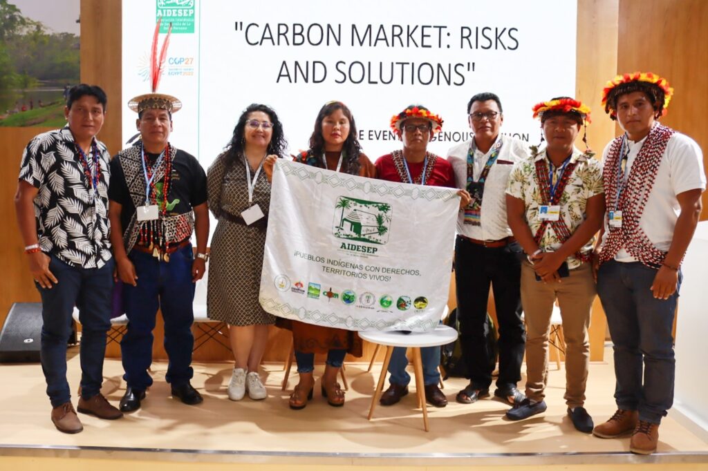 Grupal mercados de carbono COP27: representantes indígenas plantean propuestas frente a los riesgos de los mercados de carbono