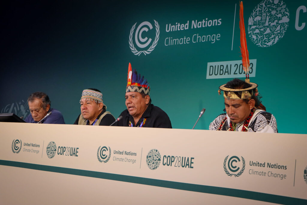 Conf prensa PIACI COP COP 28: líderes indígenas alertan sobre amenazas contra los pueblos indígenas aislados en Perú