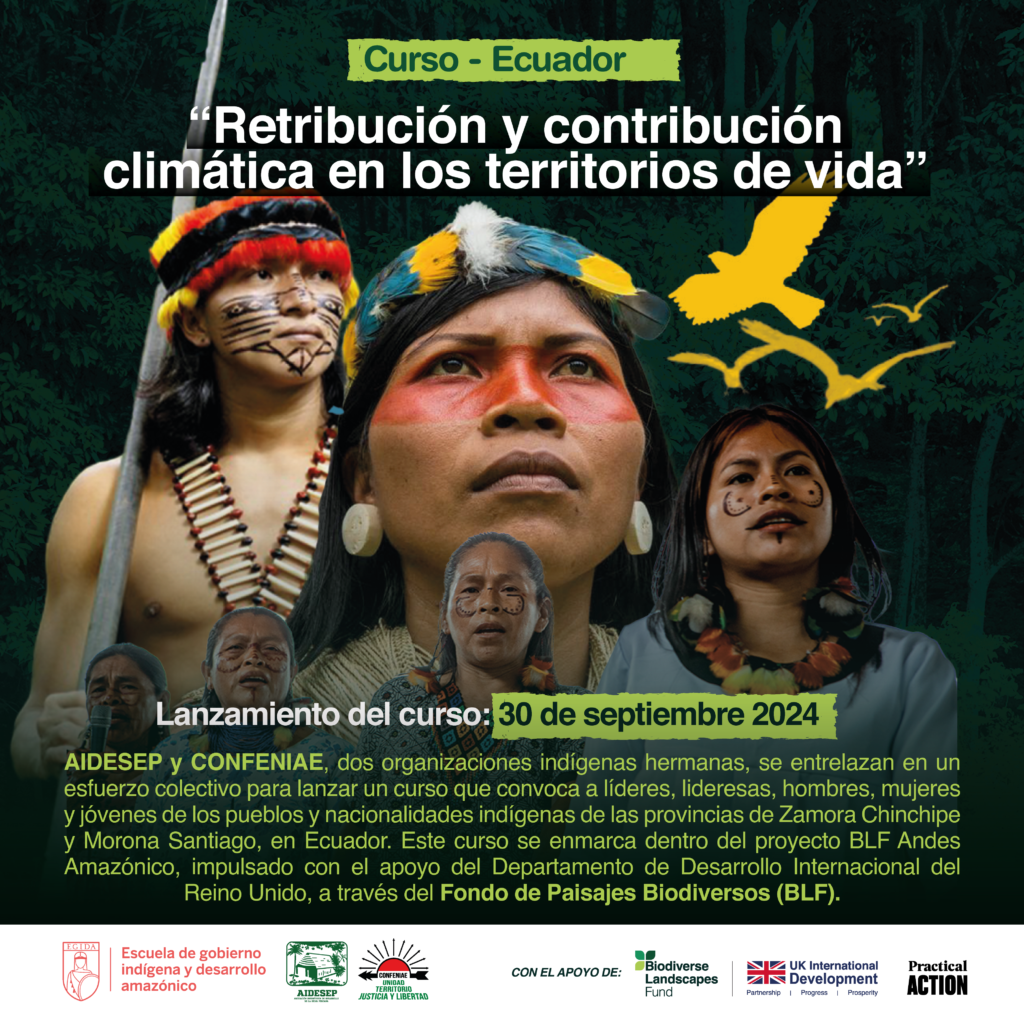 Flyer Lanzamiento EGIDA Ecuador EGIDA lanza curso de especialización en Ecuador con el apoyo del BLF Andes Amazónico