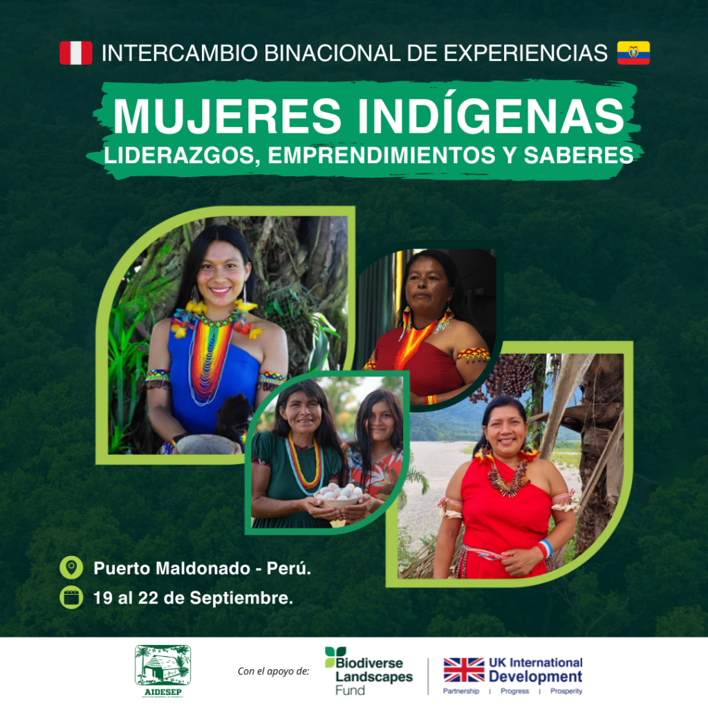 Flyer Intercambio Binacional ExpoAmazonica2024 130924 1 Mujeres indígenas de Perú y Ecuador se reúnen para intercambiar experiencias sobre liderazgo y emprendimientos en la Expoamazónica 2024