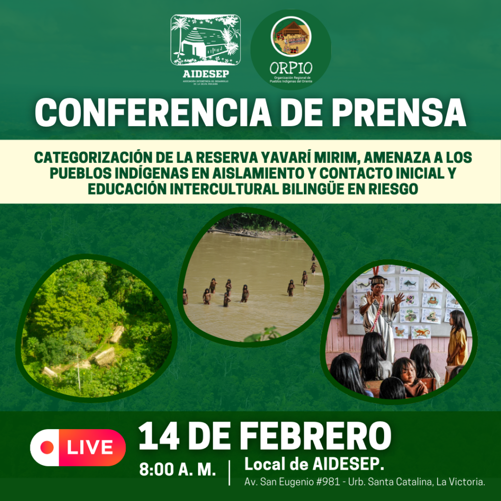 AIDESEP PIACI en peligro: Retraso en Yavarí Mirim y posturas negacionistas de autoridades vulneran derechos indígenas