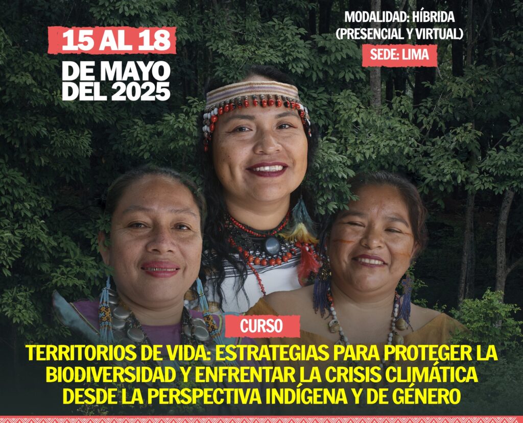Diseno curso programa mujer e1747235435427 Lideresas indígenas participarán en Curso sobre estrategias para proteger la biodiversidad y enfrentar la crisis climática